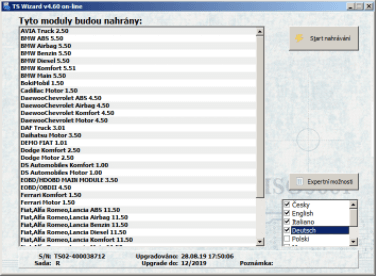 TS Wizard - moduly