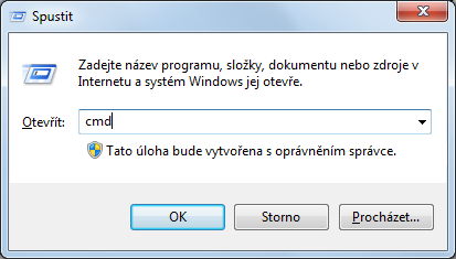 Příkaz Spustit